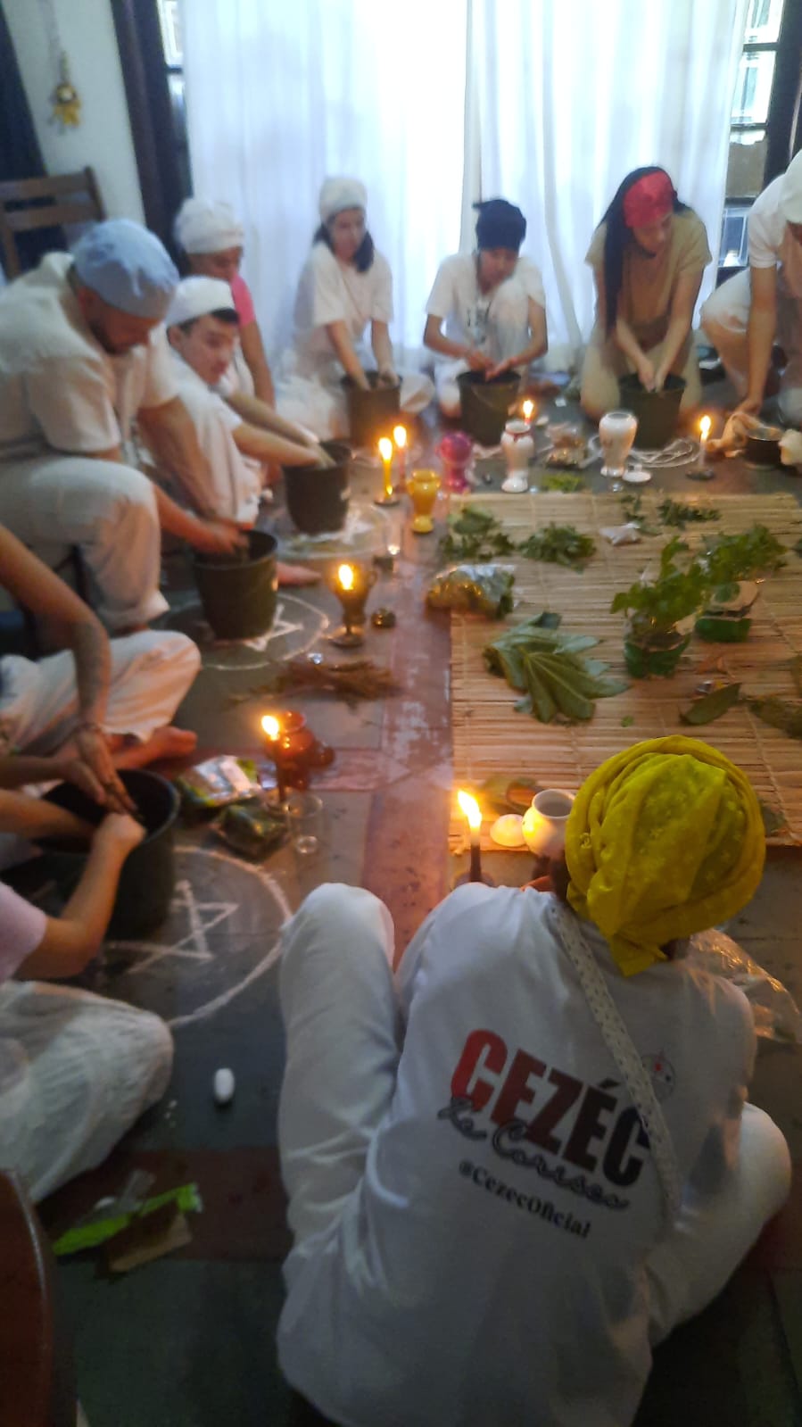 Banho de limpeza e descarrego